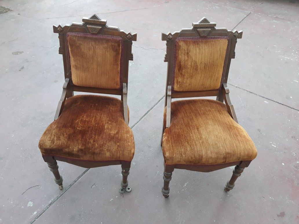 Victorian Eastlake Antique Chairs