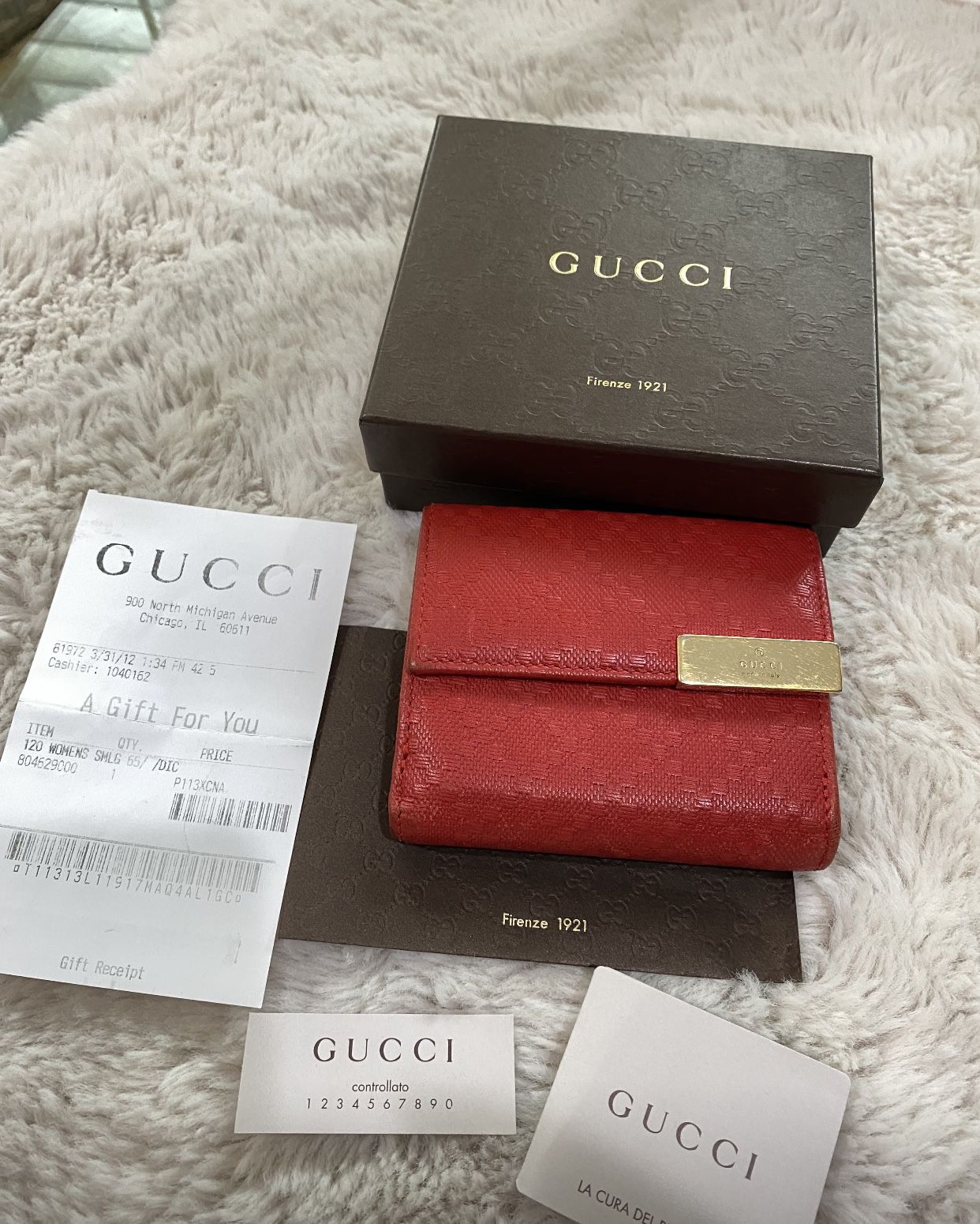 Used Authentic Gucci Wallet