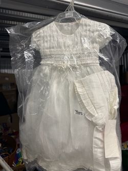 Baby Christening Gown with Bonnet