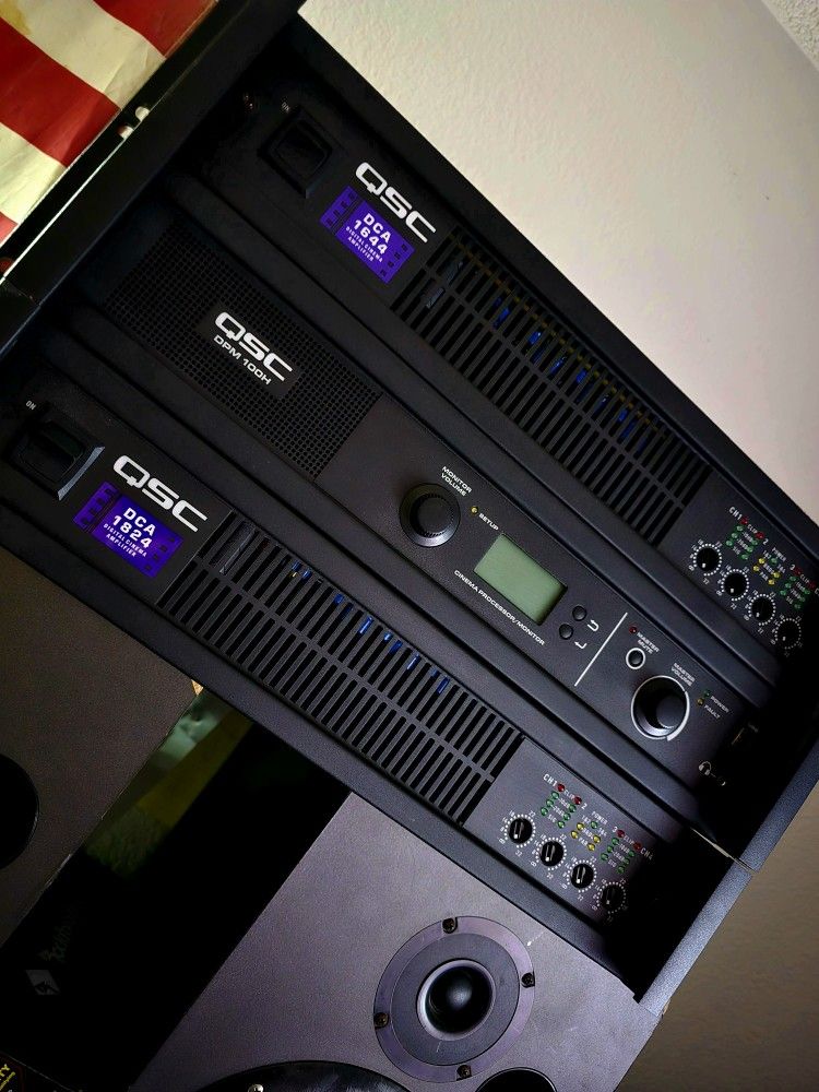 (Read The Description) QSC Amplifiers and Digital Processor Models DCA 1824 DCA 1644 and DPM 100H