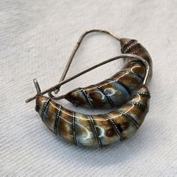 “Vintage Laurel Burch Sterling Silver Enamel Pierced Earrings”.