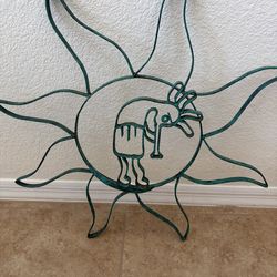 Metal Wall Art: Sunburst with Kokopelli
