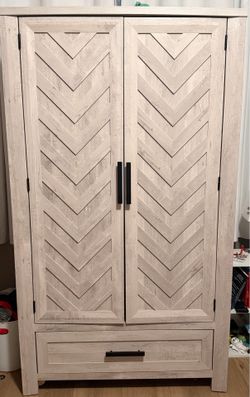Calvin Armoire Closet light Gray