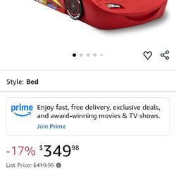 Delta Children Disney/Pixar Cars Lightning McQueen Toddler-To-Twin Bed with Toy Box by Delta Children