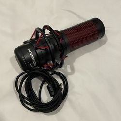 HyperX QuadCast - USB Microphone (Black-Red) Lighting Mic (NO STAND)