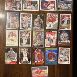 Mike Trout Baseball Cards Lot Of 20
