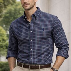 Ralph Lauren Blake 100% cotton Mens Large Long Sleeve Button Down Shirt