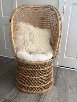 Boho Vintage wicker Chair