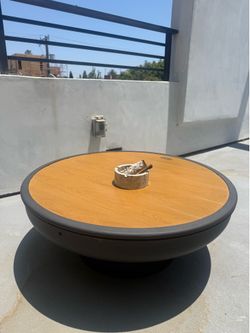 Outdoor table and grill