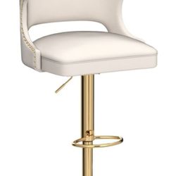 Bar Stools - White Velvet, $90 Each( Set Of 4) 