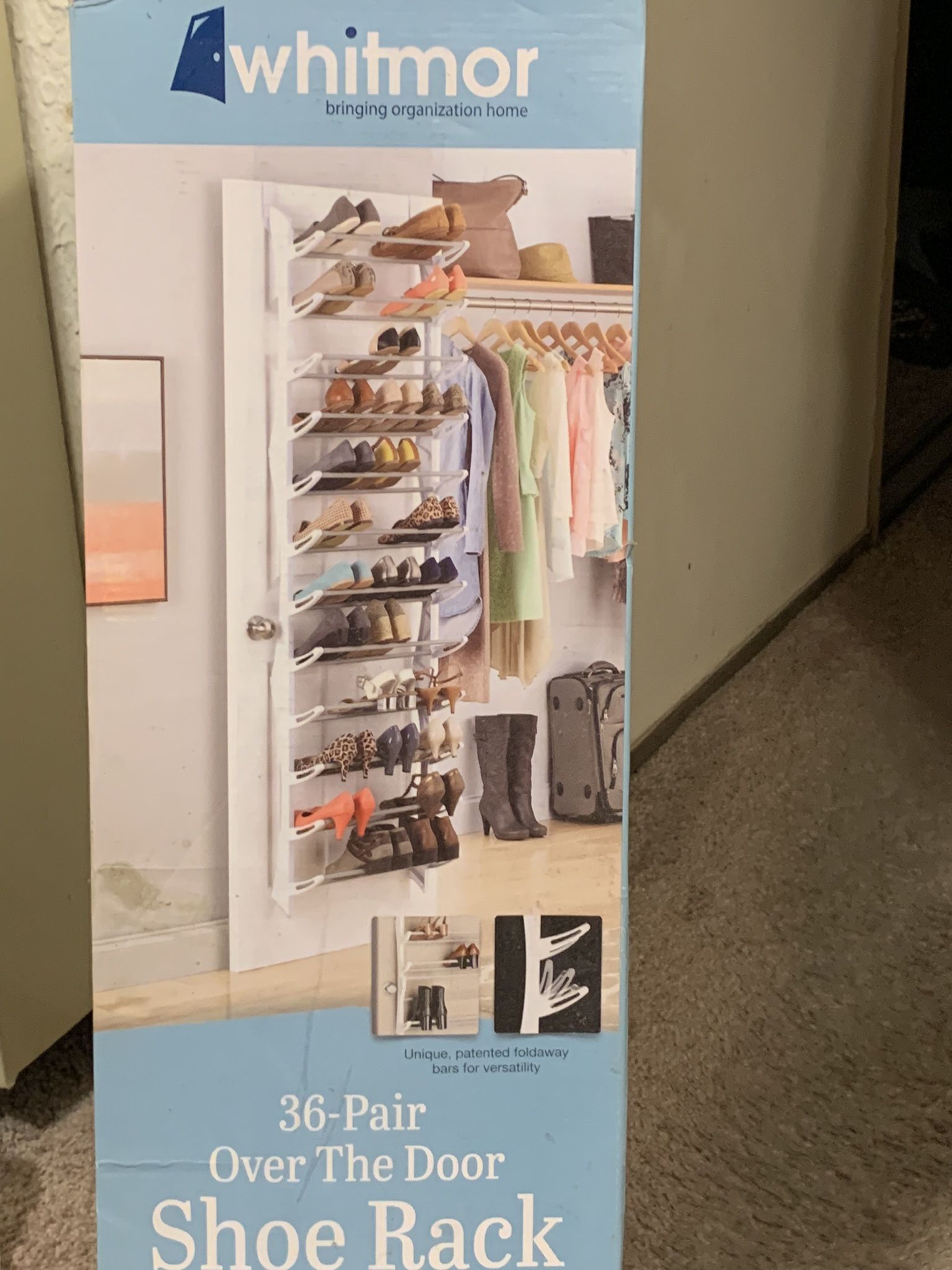 New Over The Door Shoe Rack (Holds 36 Pairs)