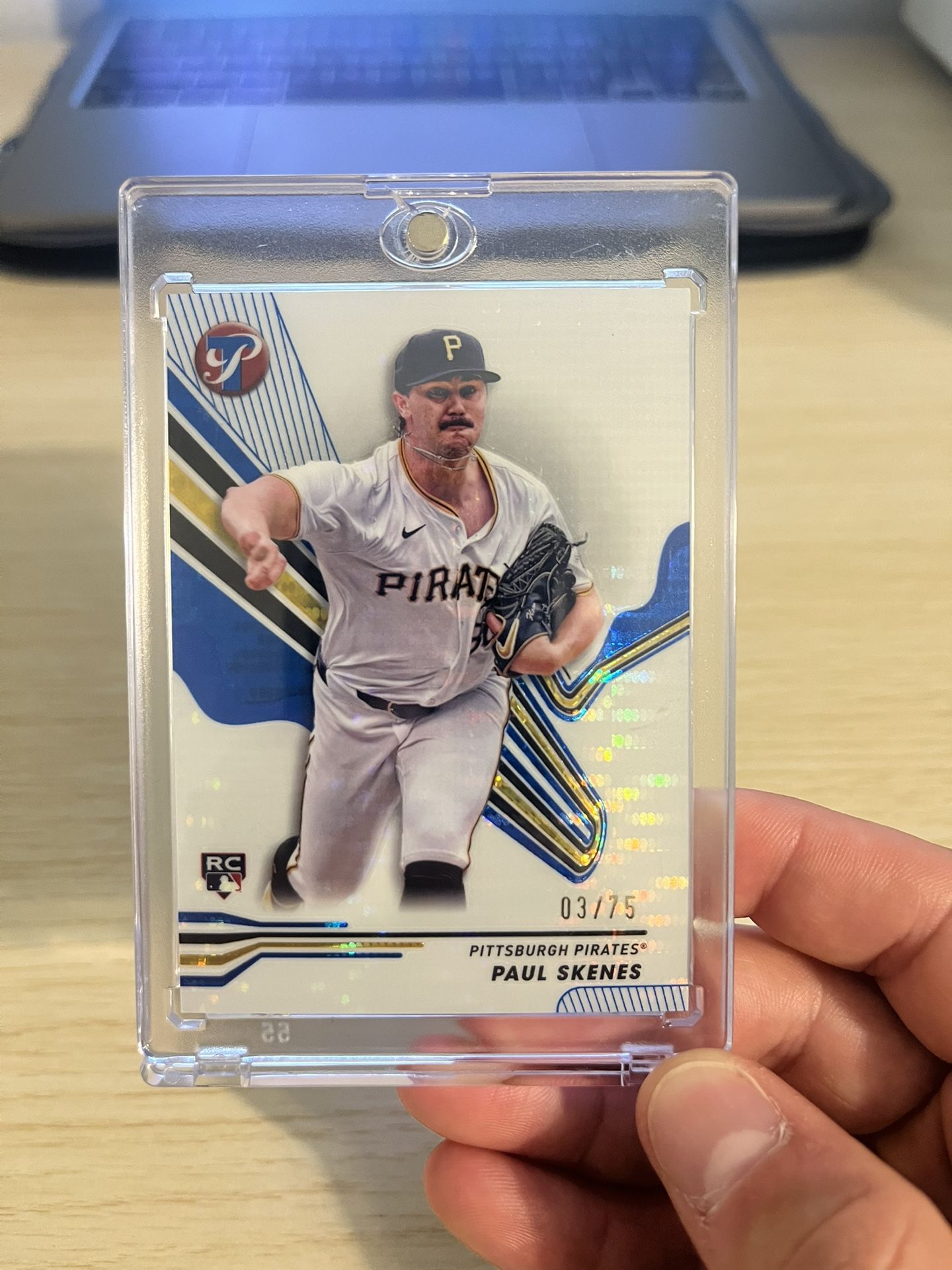 Paul Skenes Topps Rookie - Blue Refractor /75