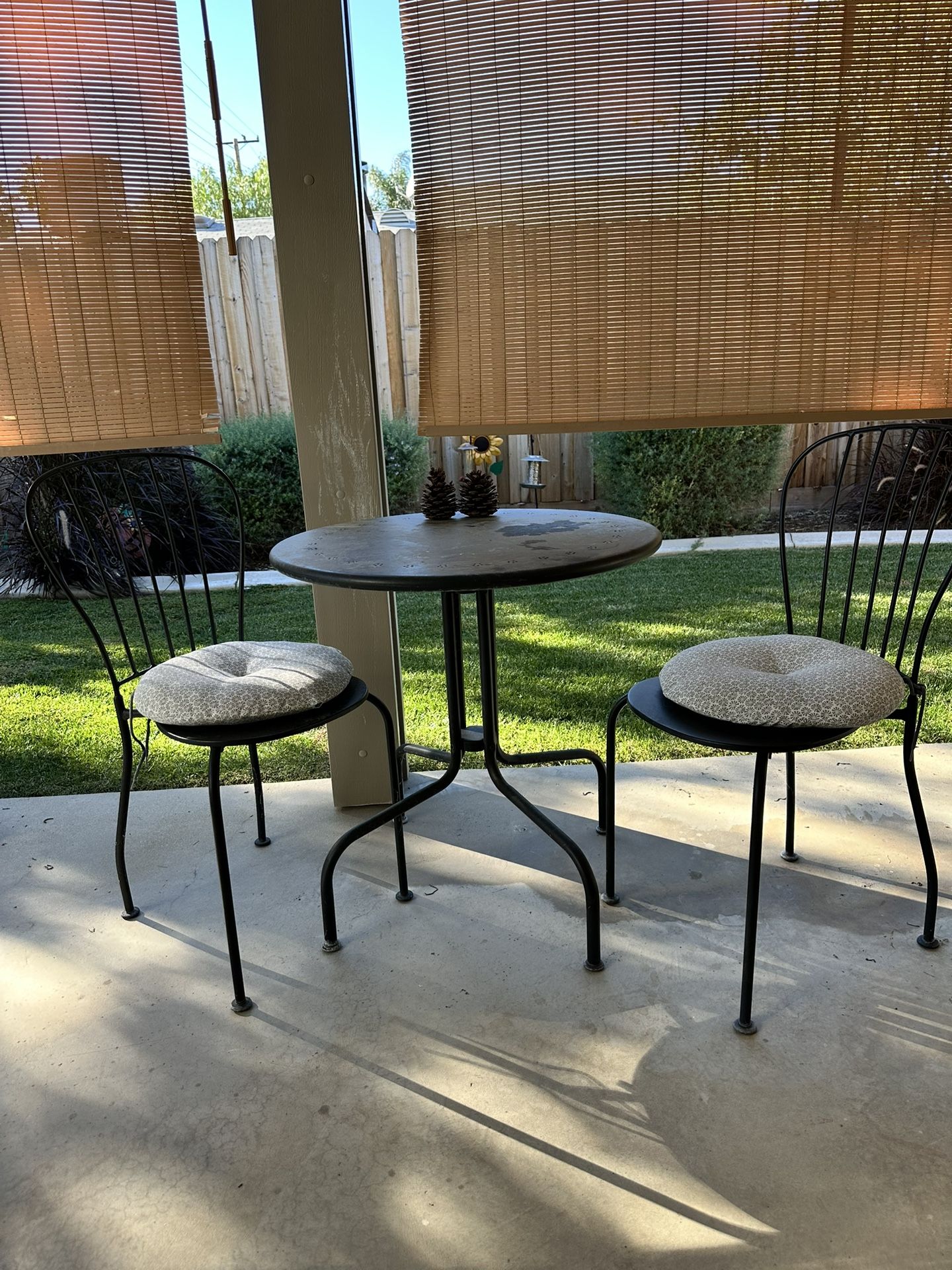 Metal Bistro Table And Chairs Set