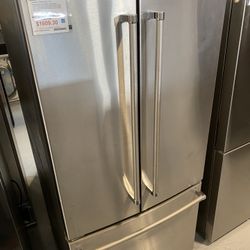 KitchenAid Stainless Steel 22 Cu. Ft. 33” Width Standard Depth French Door Refrigerator 
