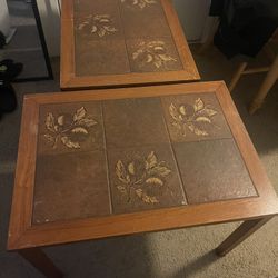 Wood end tables. 