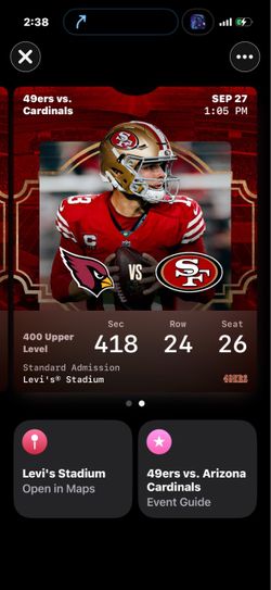 NFL 49ERS GAME TICKETS