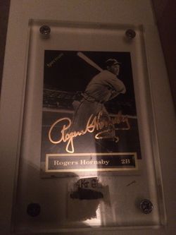 Rogers Hornsby 24k gold signature baseball card