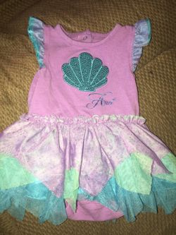 3-6 month Ariel Tutu onesie dress