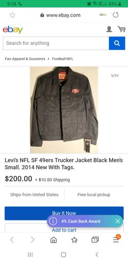 LEVI'S 49ERS JEAN JACKET NEW WITHOUT TAGS