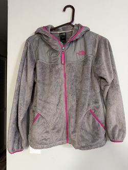 Girls XL north face zip up fleece