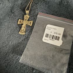 Jesus Cross 10k Gold Oro An Rope Chain 10k Real Gold 