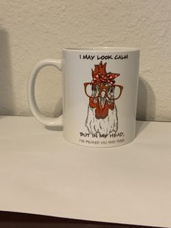 I may look calm but in my head I’ve pecked you 3,000 times mug