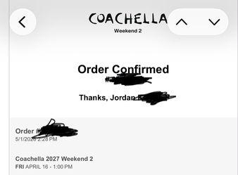 Coachella Weekend 2 2027 GA Passes 🎡