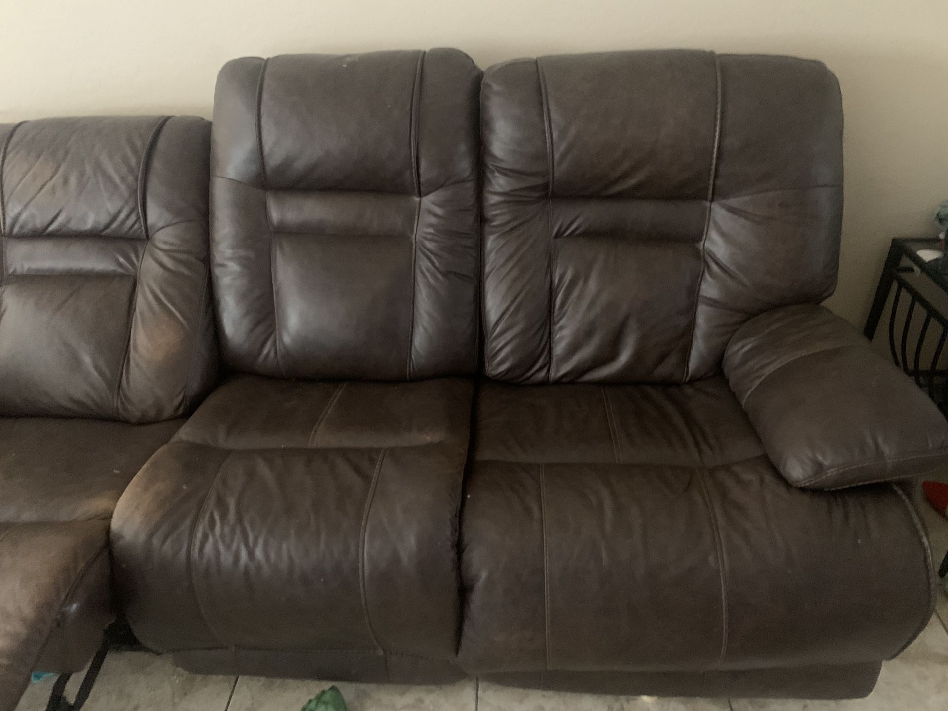 Leather Couch And Recliner