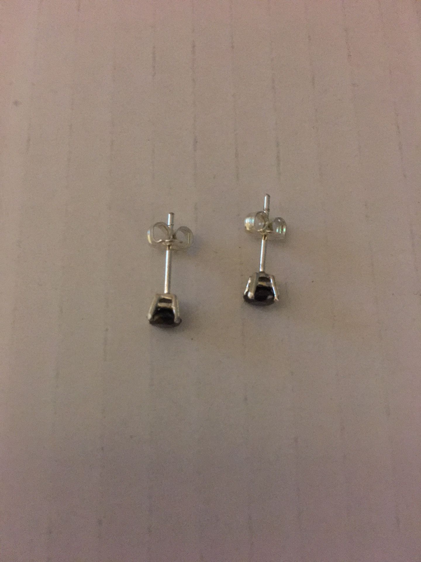 Black diamond earrings/silver