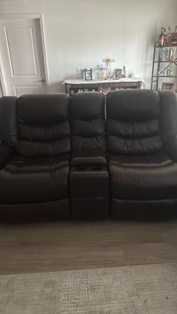 Two leather recliners