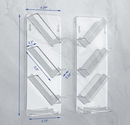 2 Pack - Acrylic Shower Caddy Clear with Hooks for Sale in Boca