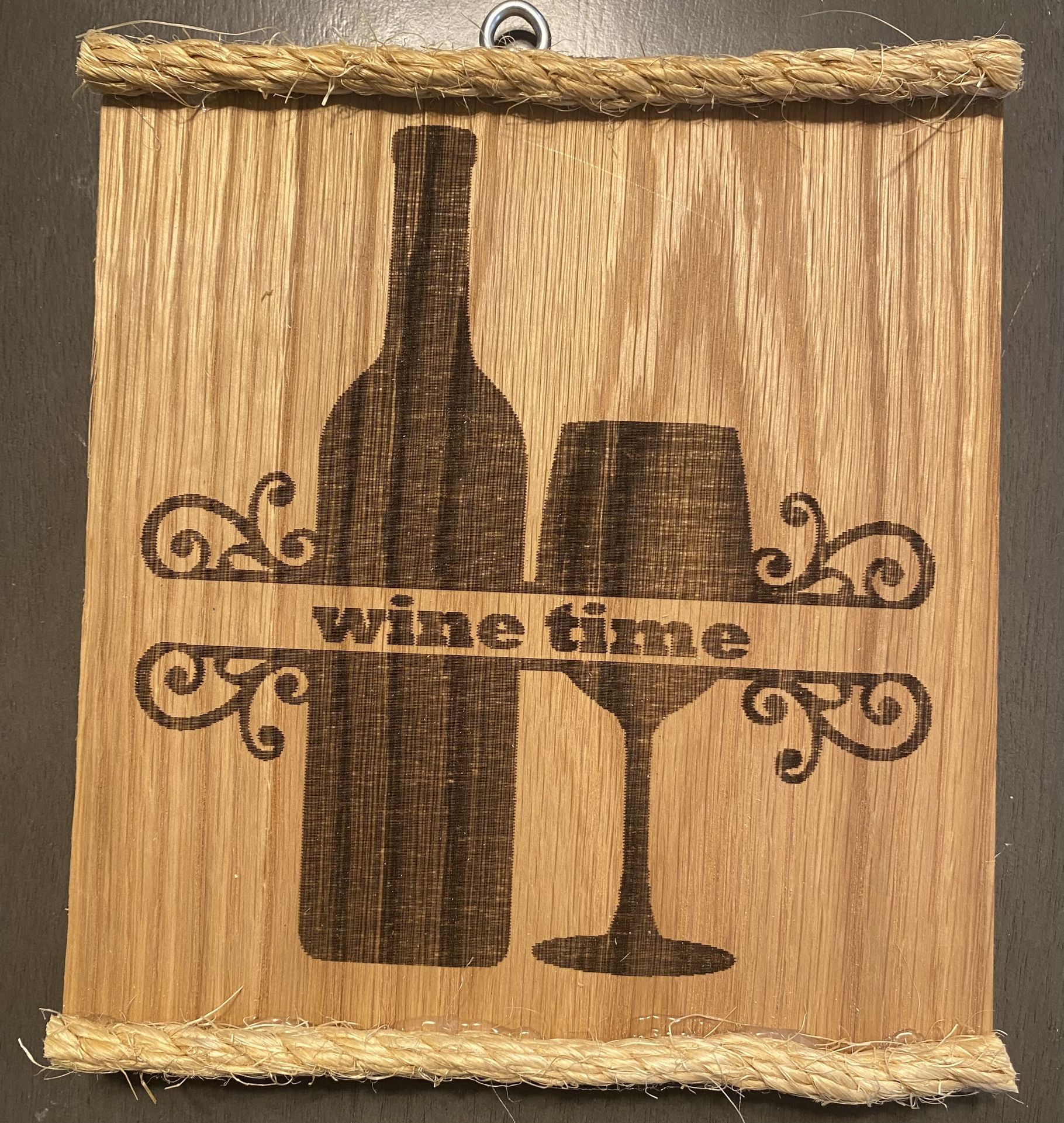 Wine time Small Hanging Sign