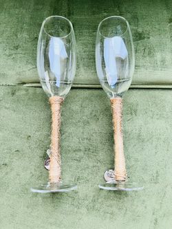 Bride & Groom Farmhouse Wine Glasses Thumbnail