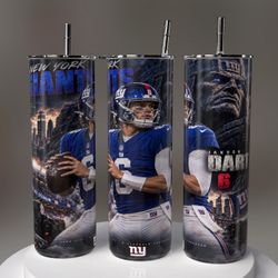 NY Giants Jaxson Dart #6 Skinny Tumbler