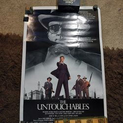 Vintage The Untouchables 1987 Original Movie Poster Preowned. Ripped upper right corner, a crease line from top a little pass the middle of poster