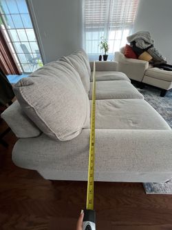 3-Seat Beige Sofa - Excellent Condition -
