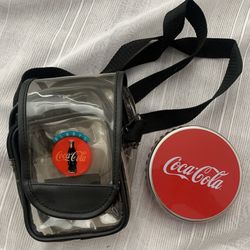 Coca cola small sling bag and gift tin case