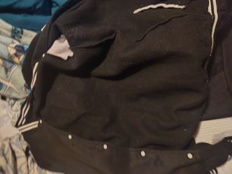 Black Varsity Jacket with White Trim