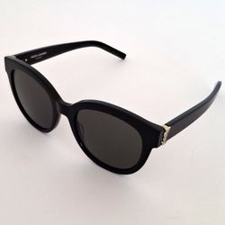 Authentic Saint Laurent SLM29 Oval Black Sunglasses