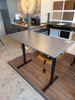 55” Grey Electric Standing Desk Work Desk Office Desk
