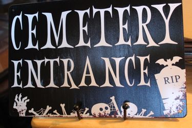 Cemetery Entrance  Sign