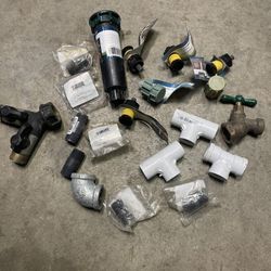 miscellaneous sprinkler and pvc fittings