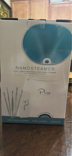 Pure Daily Care NanoSteamer Large 3-in-1 Nano Ionic Facial Steamer, a multi-functional device that doubles as a facial steamer