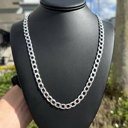New Jewelry .925 sterling silver Curb link chain necklace 22.5” 7.50mm