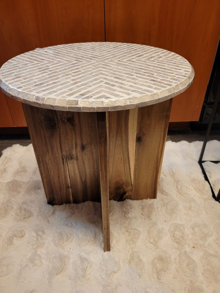 Beautiful Mosaic Wooden Table