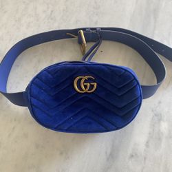 Original Gucci Belt Velvets Bag Purse In Like New Condition 