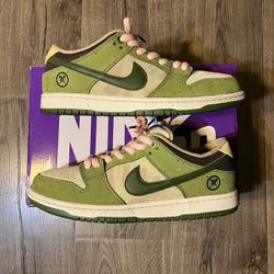 Nike SB Dunk Low Yuto Horigome Matcha Green Skateboarding Shoes Men's 9.5 - w/ Box