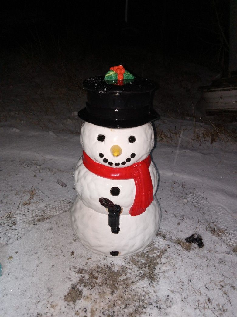 Vintage Ceramic Snowman Drink Dispenser