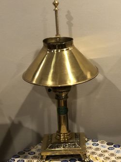 Antique Orient Express Paris Istanbul Brass Adjustable Lamp