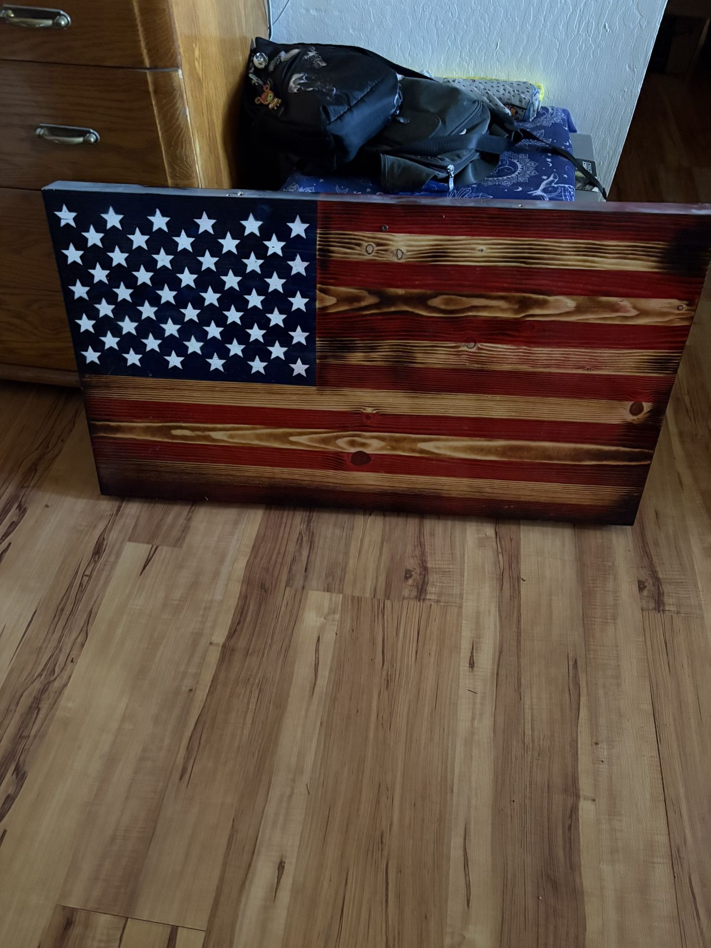 Handmade Wood American Flag